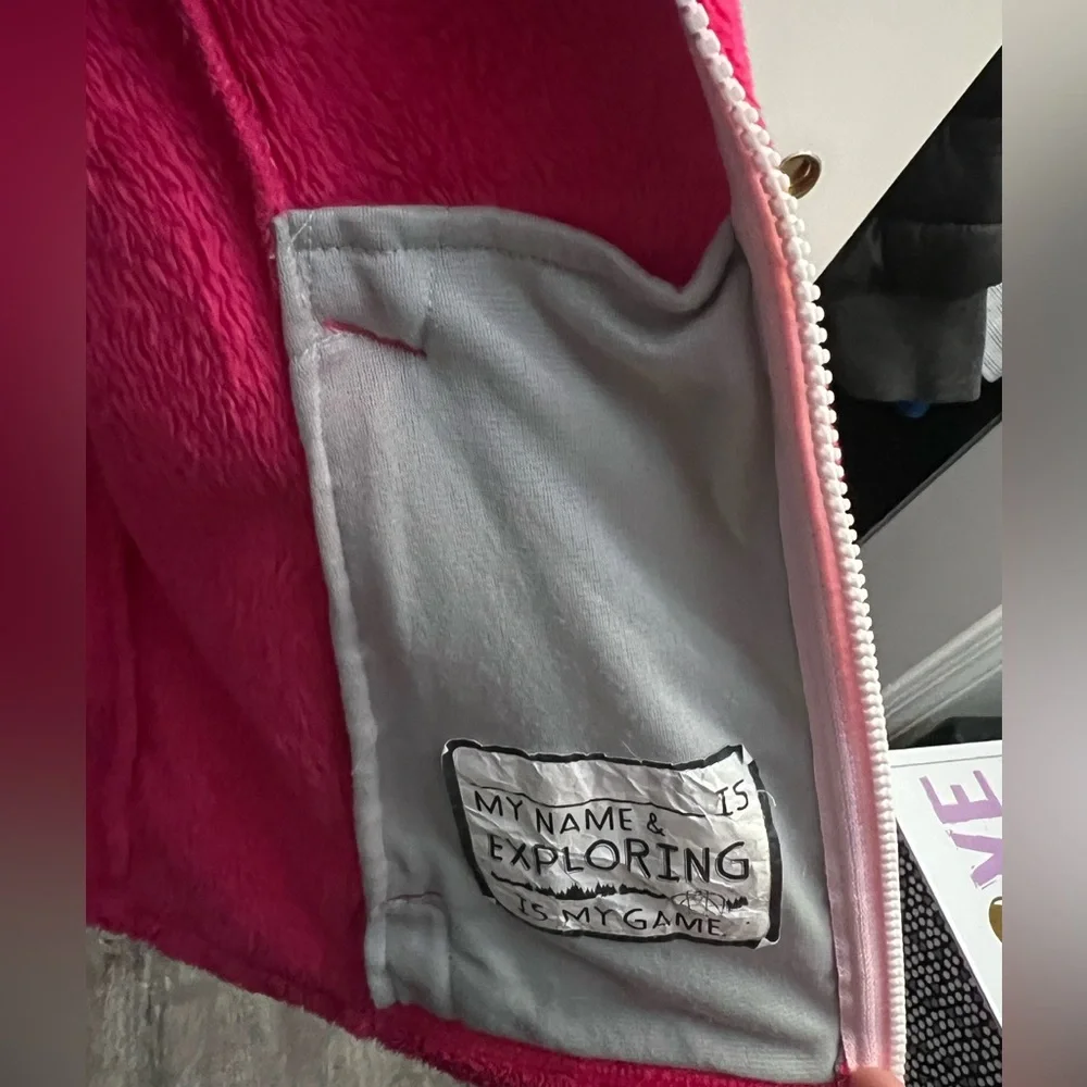 The North Face Girls Osito Fleece Pink Jacket - Picture 4 of 5